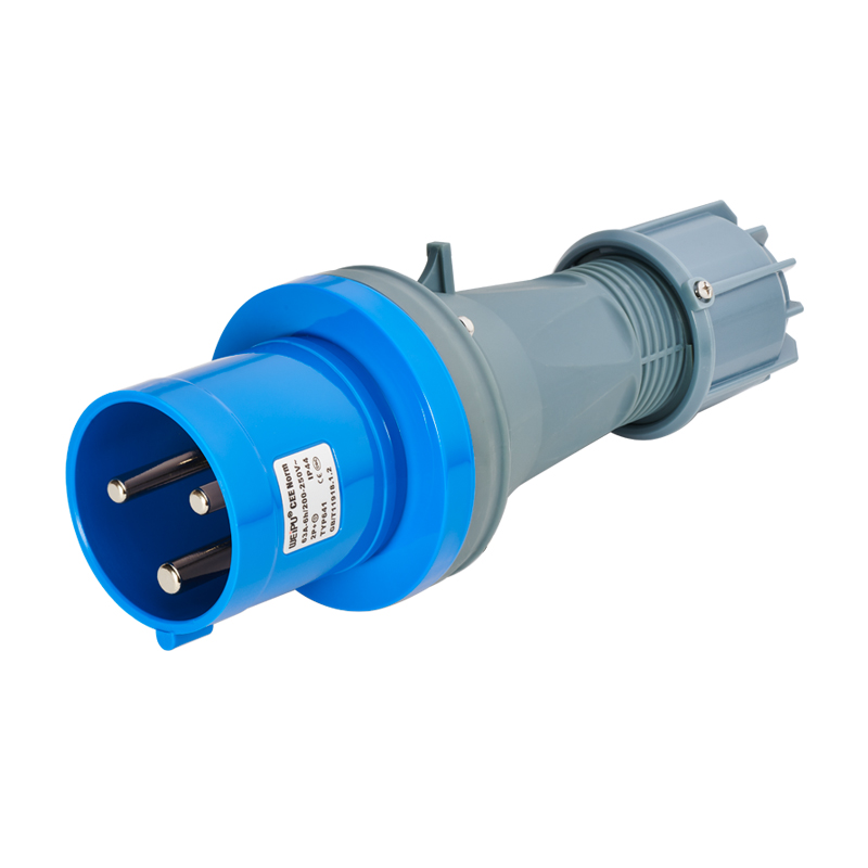 63A (2P+E) 夾爪電纜緊固插頭TYP641-IP44